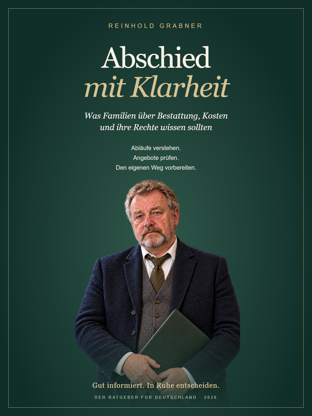 Buchcover: Abschied mit Klarheit von Reinhold Grabner